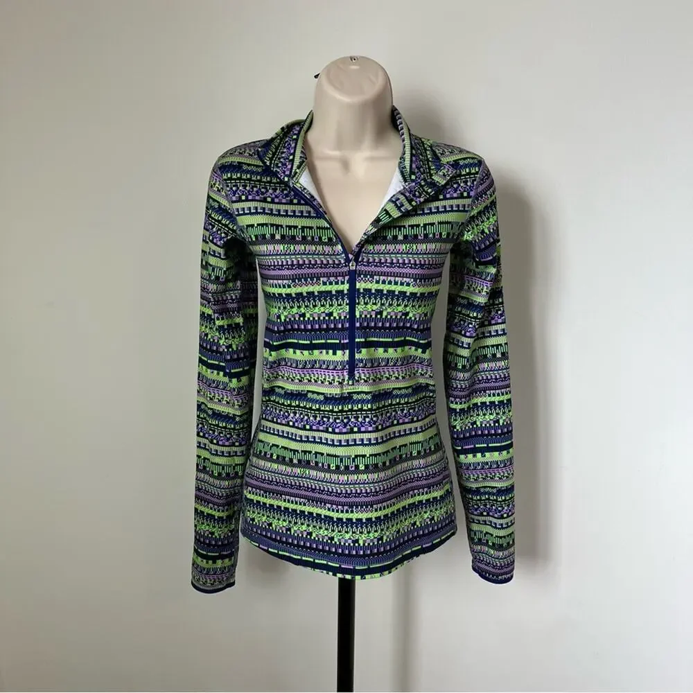Nike Pro Dri Fit Long Sleeve Top Size XS Half Zip‎ Athletic Spandex Shirt